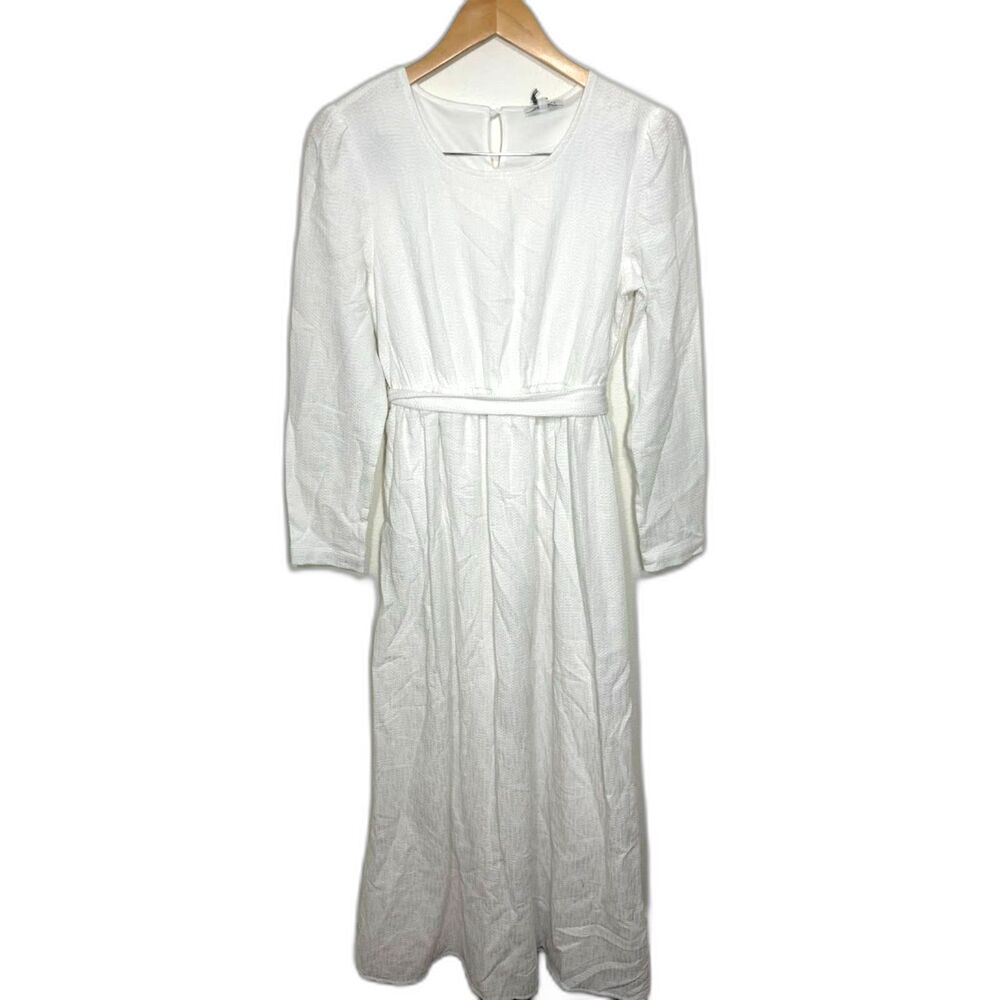 One Loved Babe The White Modest White Dress size Small NWT bridal maxi temple